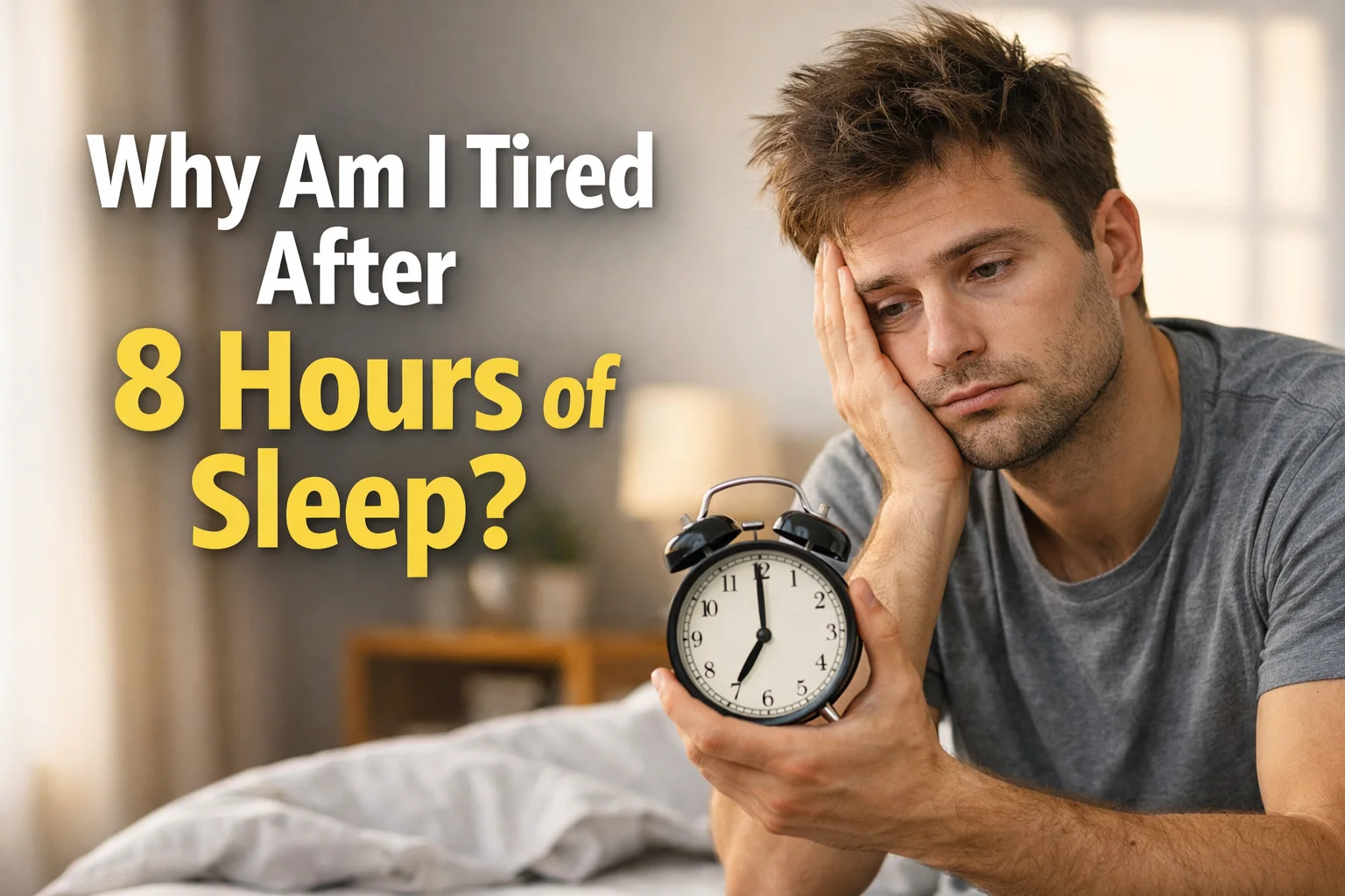 why do I wake up tired after 8 hours of sleep