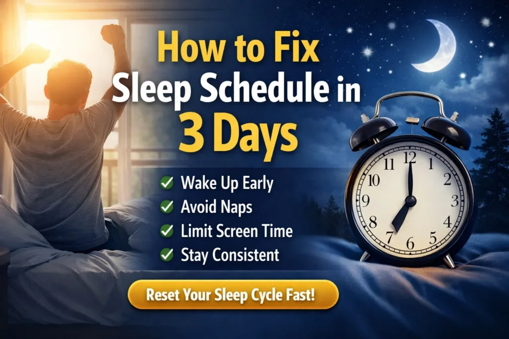 How to fix sleep schedule in 3 days